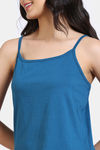 Zivame Scribbled Meadows Knit Cotton Capri Set - Lyons Blue — thumbnail 5